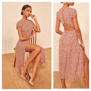NEW Reformation Grenadine Floral Crepe Dress 10